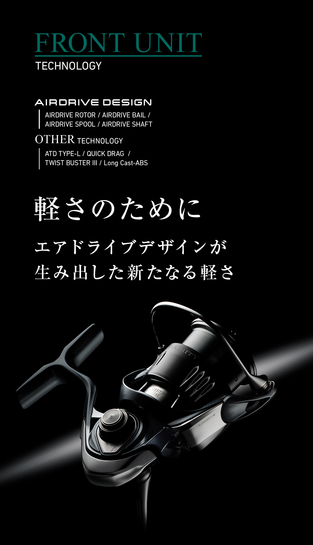 FRONT-UNIT TECHNOLOGY｜AIRITY ST｜DAIWA