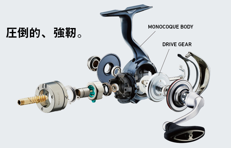 またひとつダイワが創る未来のリールの道標。MONOCOQUE BODY（モノコックボディ）