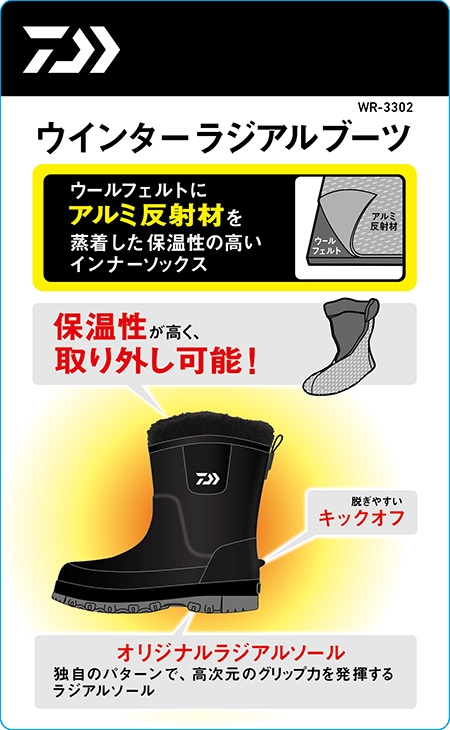 国内在庫】 ダイワ フィッシングブーツ ロングラジアル ネイビー RB-3350 釣り