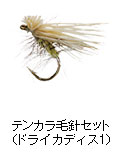 テンカラ毛針セット（ドライカディス1）