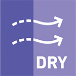 Water absorption and quick drying (DRY)