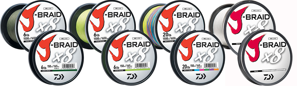 DAIWA JBRAID X8 MULTI COLOR - 300 YDS