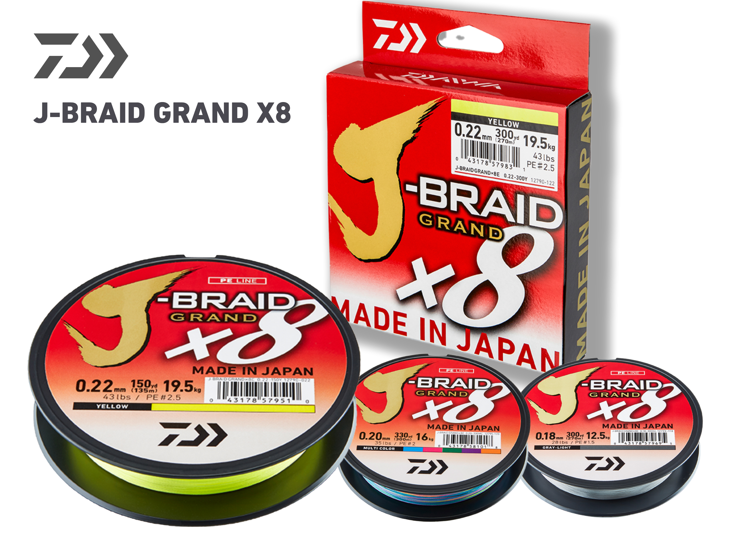 Daiwa J-Braid Grand X8 w/ FREE Braid Scissors – Wind Rose North