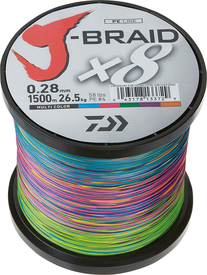 Daiwa 150 Yard J-Braid X8 Braided Fishing Line - 10 lb. Test - Dark Green 